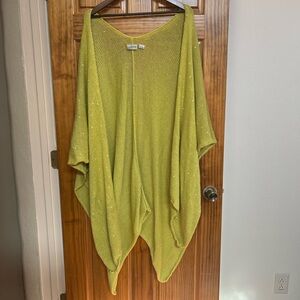 Chico’s Plus Size Shawl/Sweater. Lime green.